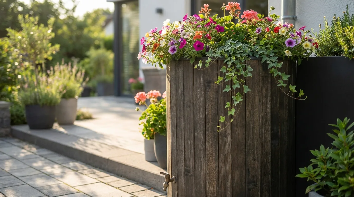 Double Barrel Water Collection Setup